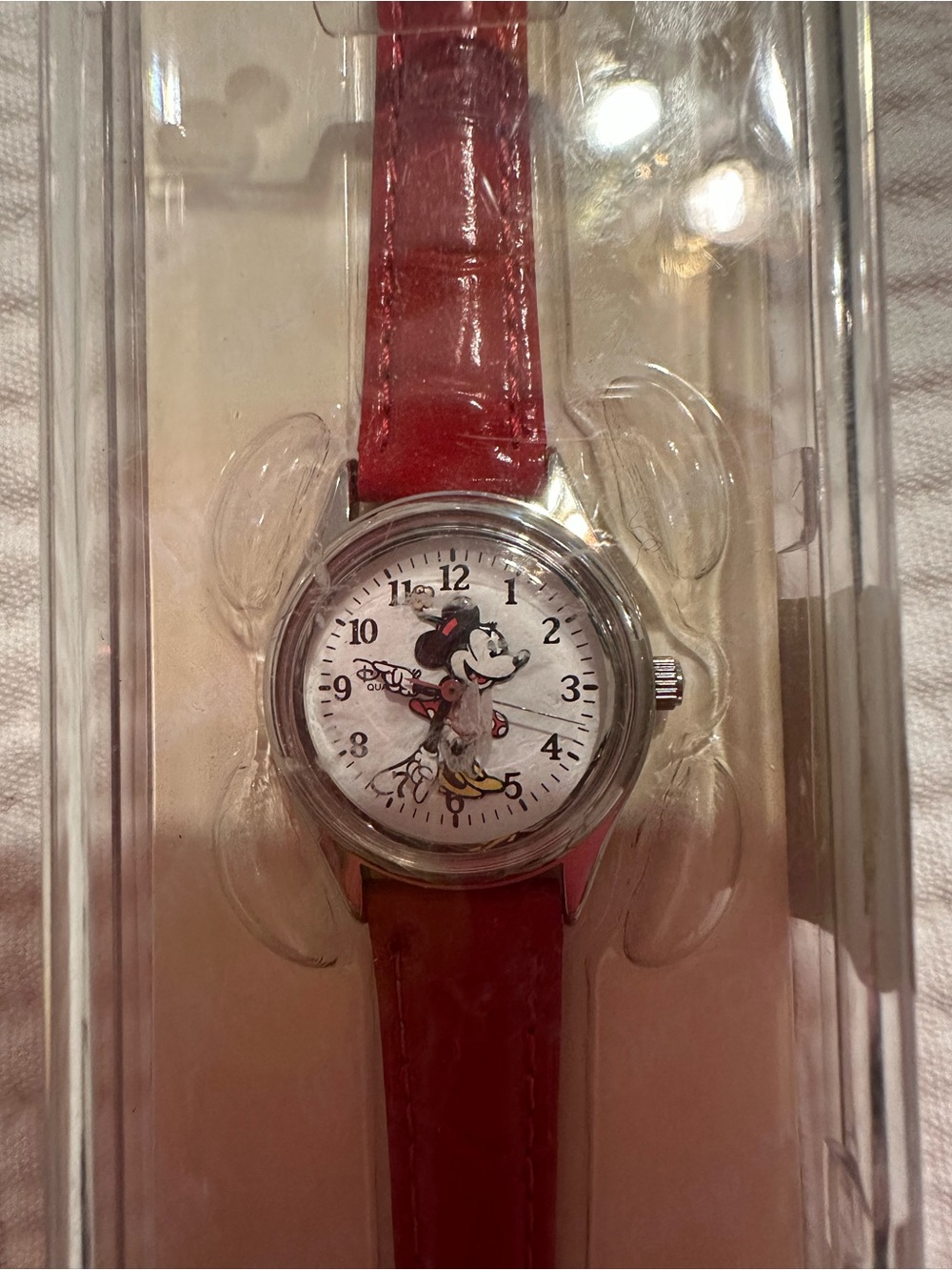Disney Red Strap Mickey Mouse Analog Watch